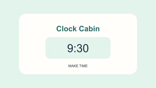 Original Clock Cabin number practice illustration