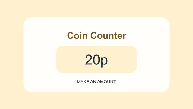 Original Coin Counter number practice illustration
