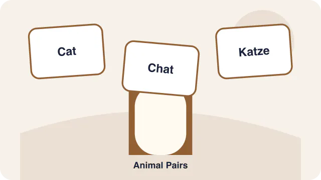 Word cards for Animal Pairs