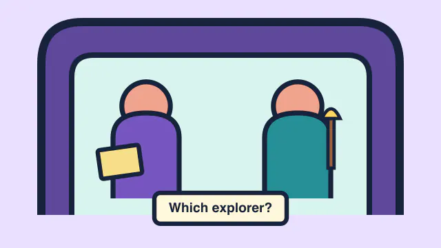 Two explorers in the Relative Clause Quest archive